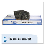 Total Recycled Content Plastic Trash Bags, 60 gal, 1.5 mil, 38  x 60 , Black/Brown, 100/Carton