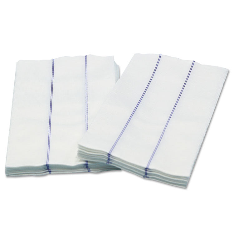 Tuff-Job Foodservice Towels, 1/4 Fold, 13 x 24, White/Blue, 72/Carton