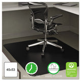 EconoMat All Day Use Chair Mat for Hard Floors, Flat Packed, 45 x 53, Black