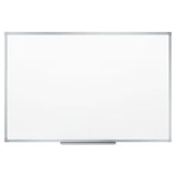 Dry Erase Board with Aluminum Frame, 72 x 48, Melamine White Surface, Silver Aluminum Frame