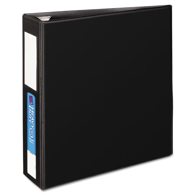 Heavy-Duty Non-View Binder with DuraHinge, Three Locking One Touch EZD Rings and Spine Label, 3" Capacity, 11 x 8.5, Black