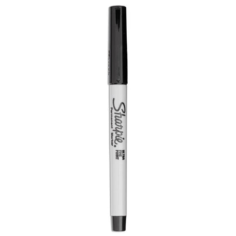 Ultra Fine Tip Permanent Marker, Ultra-Fine Needle Tip, Black, 5/Pack