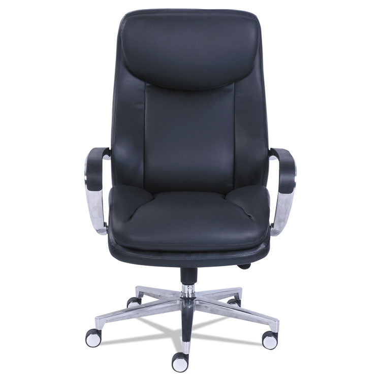 Commercial 2000 Big/Tall Executive Chair, Supports Up to 400 lb, 20.5" to 23.5" Seat Height, Black Seat/Back, Silver Base