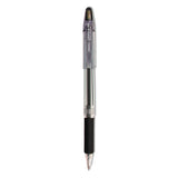 Jimnie Gel Pen, Stick, Medium 0.7 mm, Black Ink, Clear/Black Barrel, 12/Pack