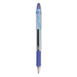 Jimnie Gel Pen, Stick, Medium 0.7 mm, Blue Ink, Clear/Blue Barrel, 12/Pack