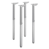 Build Adjustable Post Legs, 22" to 34" High, Platinum, 4/Pack