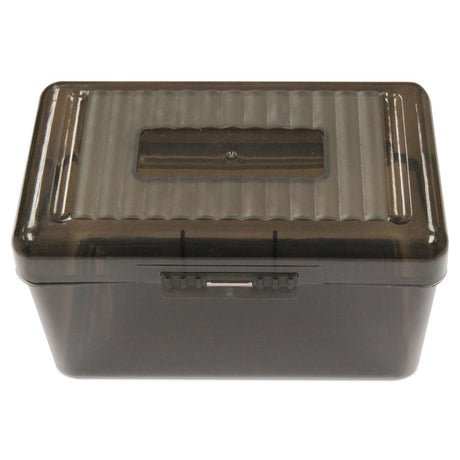 Plastic Index Card Boxes, Holds 300 3 x 5 Cards, 5.63 x 3.25 x 3.75, Translucent Black