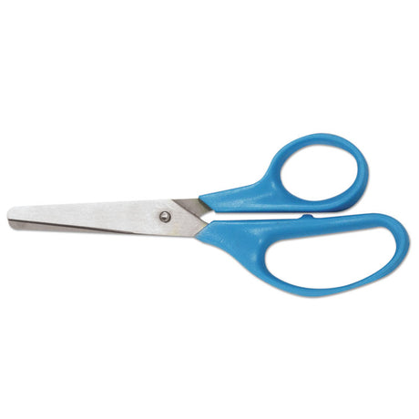 Kids' Scissors, Rounded Tip, 5" Long, 1.75" Cut Length, Assorted Straight Handles, 2/Pack