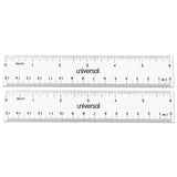 Clear Plastic Ruler, Standard/Metric, 6" Long, Clear, 2/Pack