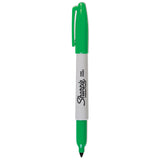 Fine Bullet Tip Permanent Marker, Green, Dozen