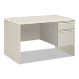 38000 Series Right Pedestal Desk, 48" x 30" x 30", Light Gray/Silver