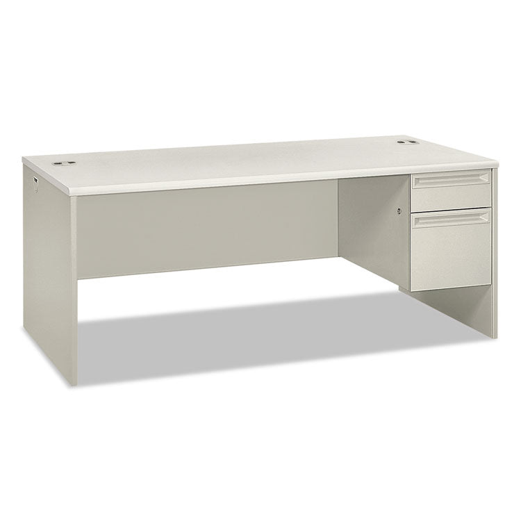 38000 Series Right Pedestal Desk, 72" x 36" x 30", Light Gray/Silver