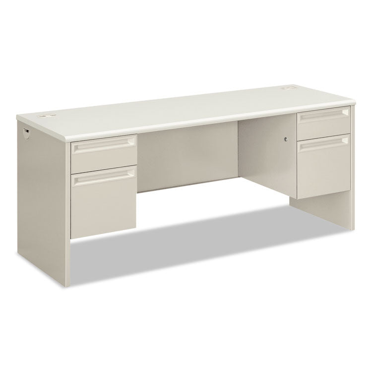 38000 Series Kneespace Credenza, 72w x 24d x 29.5h, Silver Mesh/Light Gray