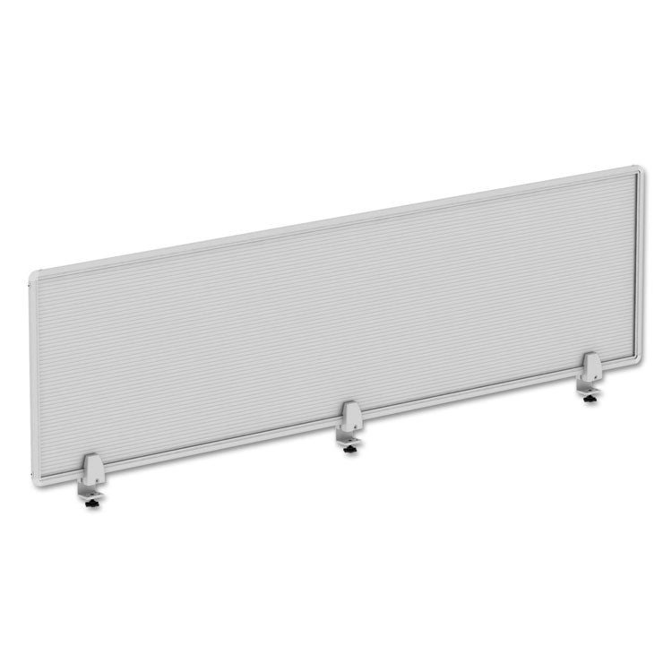 Polycarbonate Privacy Panel, 65w x 0.5d x 18h, Silver/Clear