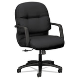 Pillow-Soft 2090 Series Managerial Mid-Back Swivel/Tilt Chair, Supports Up to 300 lb, 17" to 21" Seat Height, Black