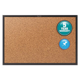 Classic Series Cork Bulletin Board, 36 x 24, Tan Surface, Black Aluminum Frame