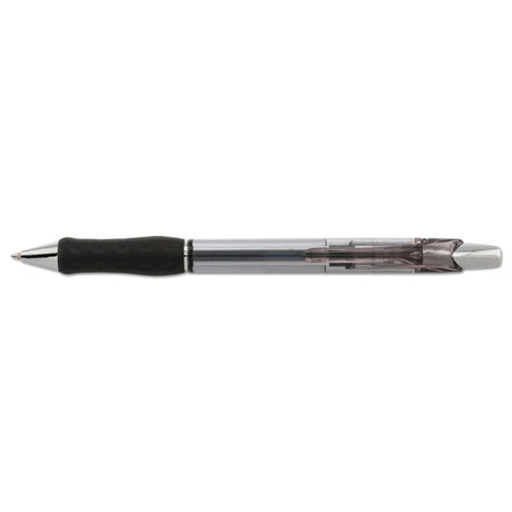 R.S.V.P. Super RT Ballpoint Pen, Retractable, Medium 0.7 mm, Black Ink, Clear/Black Barrel, Dozen