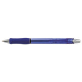 R.S.V.P. Super RT Ballpoint Pen, Retractable, Medium 0.7 mm, Blue Ink, Translucent Blue/Blue Barrel, Dozen