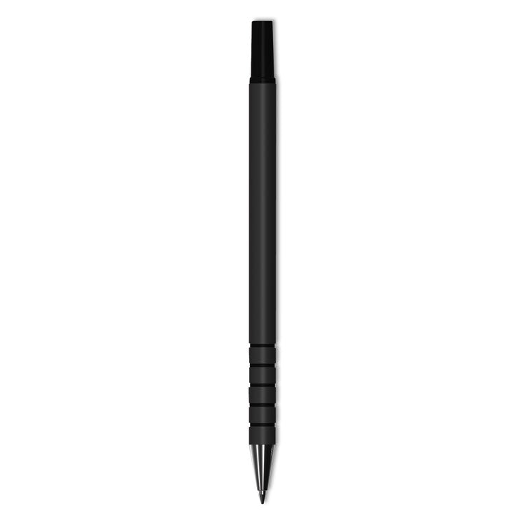 Replacement Ballpoint Counter Pen, Medium 1 mm, Black Ink, Black Barrel, 6/Pack