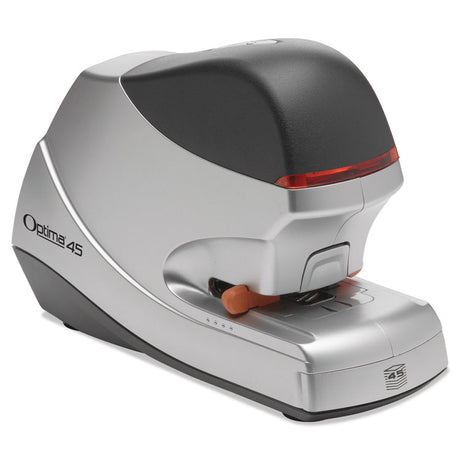 Optima 45 Electric Stapler, 45-Sheet Capacity, Silver/Gray