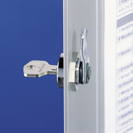 Locking Key Cabinet, 36-Key, Brushed Aluminum, Silver, 11.75 x 4.63 x 11