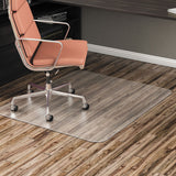 All Day Use Non-Studded Chair Mat for Hard Floors, 46 x 60, Rectangular, Clear