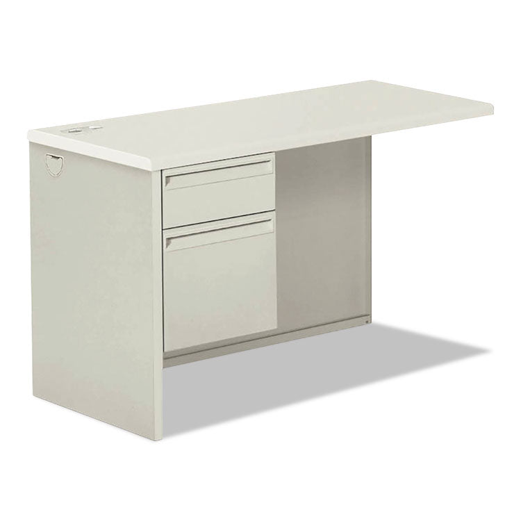 38000 Series Return Pedestal, Box/File, 26.38w x 50.38d x 31.38h, Left, Silver/Light Gray