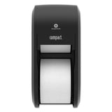 Compact Vertical 2-Roll Coreless Tissue Dispenser, 14.06 x 6.69 x 8.19, Black
