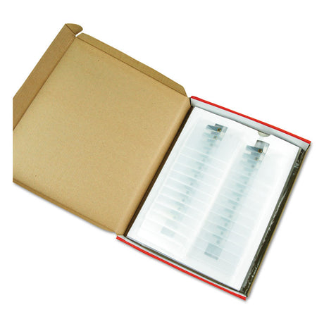 Clear Badge Holders w/Garment-Safe Clips, 3 x 4, White Inserts, 50/Box