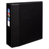 Heavy-Duty Non-View Binder with DuraHinge and Locking One Touch EZD Rings, 3 Rings, 4" Capacity, 11 x 8.5, Black