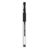 Comfort Grip Gel Pen, Stick, Medium 0.7 mm, Black Ink, Clear/Black Barrel, 60/Pack