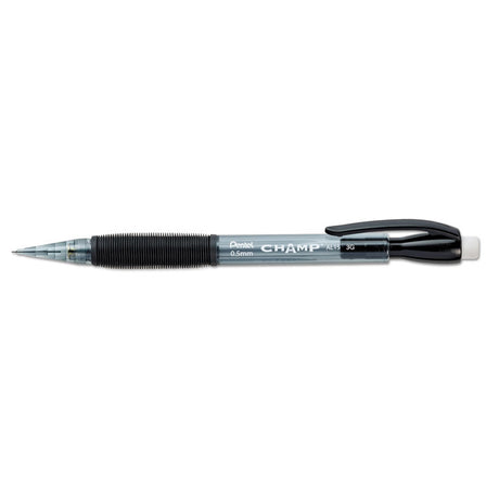 Champ Mechanical Pencil Value Pack, 0.5 mm, HB (#2), Black Lead, Clear/Black Barrel, 24/Pack