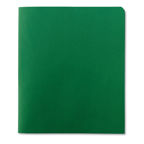 Two-Pocket Folder, Textured Paper, 100-Sheet Capacity, 11 x 8.5, Green, 25/Box