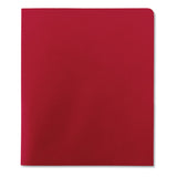 Two-Pocket Folder, Textured Paper, 100-Sheet Capacity, 11 x 8.5, Red, 25/Box