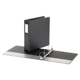 Deluxe Non-View D-Ring Binder with Label Holder, 3 Rings, 2" Capacity, 11 x 8.5, Black