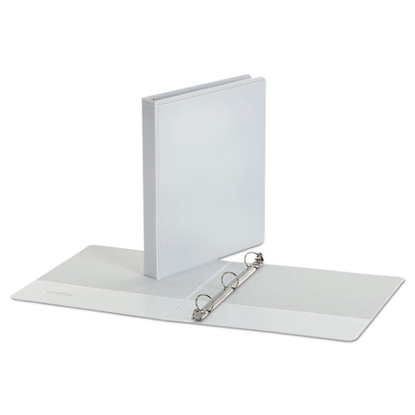 Economy Round Ring View Binder, 3 Rings, 1" Capacity, 11 x 8.5, White