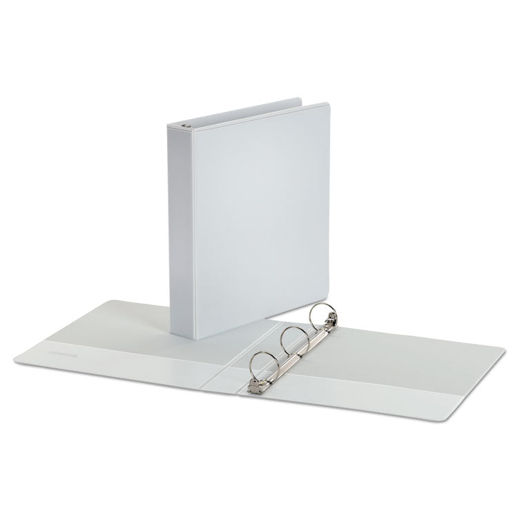 Economy Round Ring View Binder, 3 Rings, 1.5" Capacity, 11 x 8.5, White