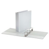 Economy Round Ring View Binder, 3 Rings, 2" Capacity, 11 x 8.5, White