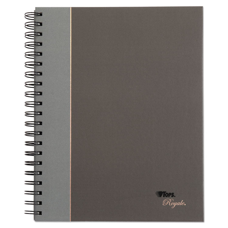 Royale Wirebound Business Notebooks, 1-Subject, Medium/College Rule, Black/Gray Cover, (96) 8.25 x 5.88 Sheets