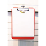 Unbreakable Recycled Clipboard, 0.25" Clip Capacity, Holds 8.5 x 11 Sheets, Red