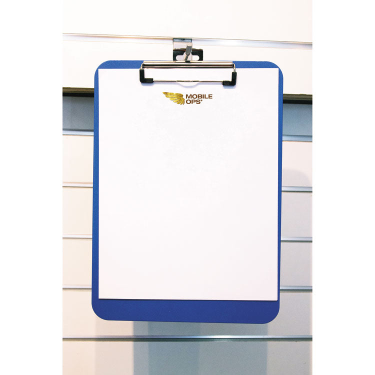 Unbreakable Recycled Clipboard, 0.25" Clip Capacity, Holds 8.5 x 11 Sheets, Blue