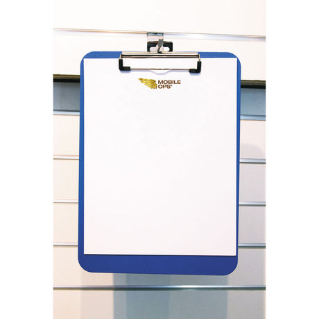 Unbreakable Recycled Clipboard, 0.25" Clip Capacity, Holds 8.5 x 11 Sheets, Blue