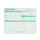 Employee s Record File Folder, Straight Tabs, Letter Size, Index Stock, Green, 20/Pack