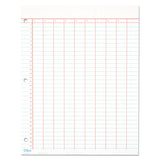 Data Pad with Numbered Column Headings, Data/Lab-Record Format, Wide/Legal Rule, 10 Columns, 8.5 x 11, White, 50 Sheets