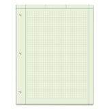 Engineering Computation Pads, Cross-Section Quadrille Rule (5 sq/in, 1 sq/in), Green Cover, 100 Green-Tint 8.5 x 11 Sheets