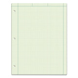 Engineering Computation Pads, Cross-Section Quad Rule (5 sq/in, 1 sq/in), Black/Green Cover, 100 Green-Tint 8.5 x 11 Sheets