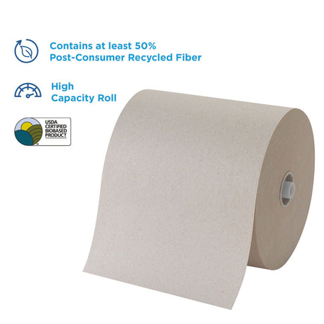 Pacific Blue Ultra Paper Towels, 1-Ply, 7.87" x 1,150 ft, Natural, 6 Rolls/Carton