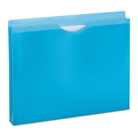 Glow Poly File Jacket, Straight Tab, Letter Size, Assorted Colors, 5/Pack