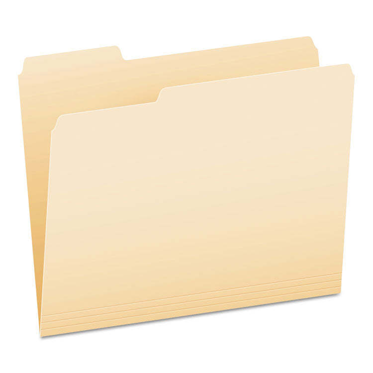 Manila File Folders, 1/3-Cut Tabs: Left Position, Letter Size, 0.75" Expansion, Manila, 100/Box