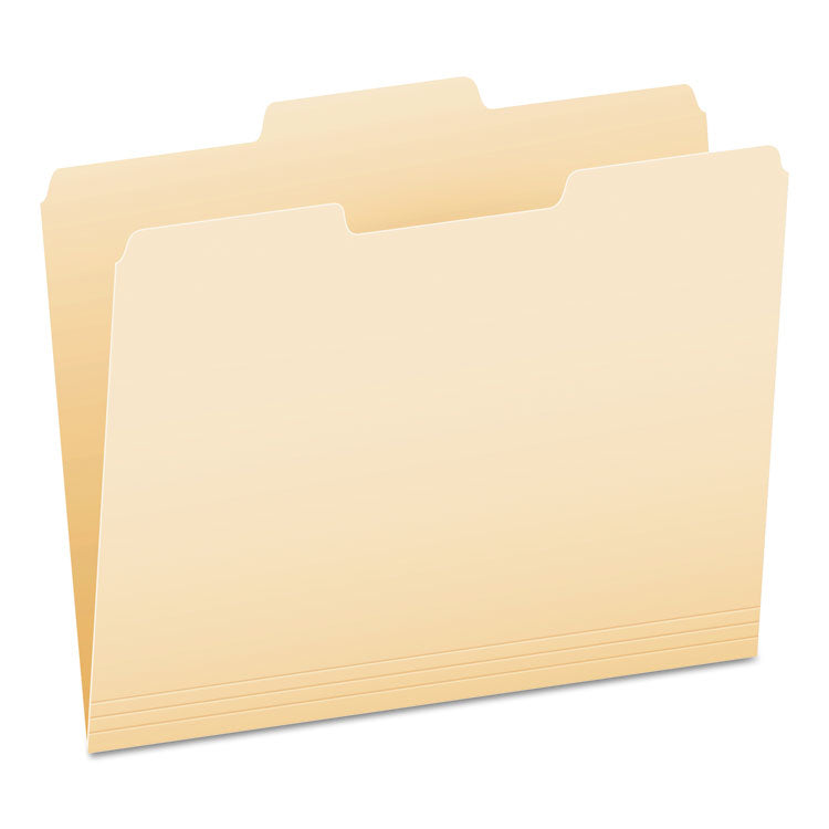 Manila File Folders, 1/3-Cut Tabs: Center Position, Letter Size, 0.75" Expansion, Manila, 100/Box